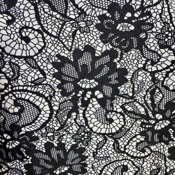 Black and White Lace Design Candy Couture Tank Top, Womens Size XLarge - Picture 6 of 8